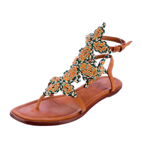 Tory Burch Palisade Woven T-Strap Sandals - Picture 7 of 10